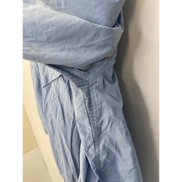 REI 100% Nylon Short Sleeve Button-Down Shirt Blue - Picture 3 of 5